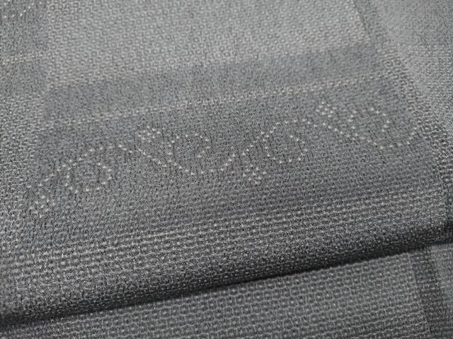 平和屋着物○本塩沢 110亀甲 横段吉祥文 正絹 逸品 AAAU8260zg