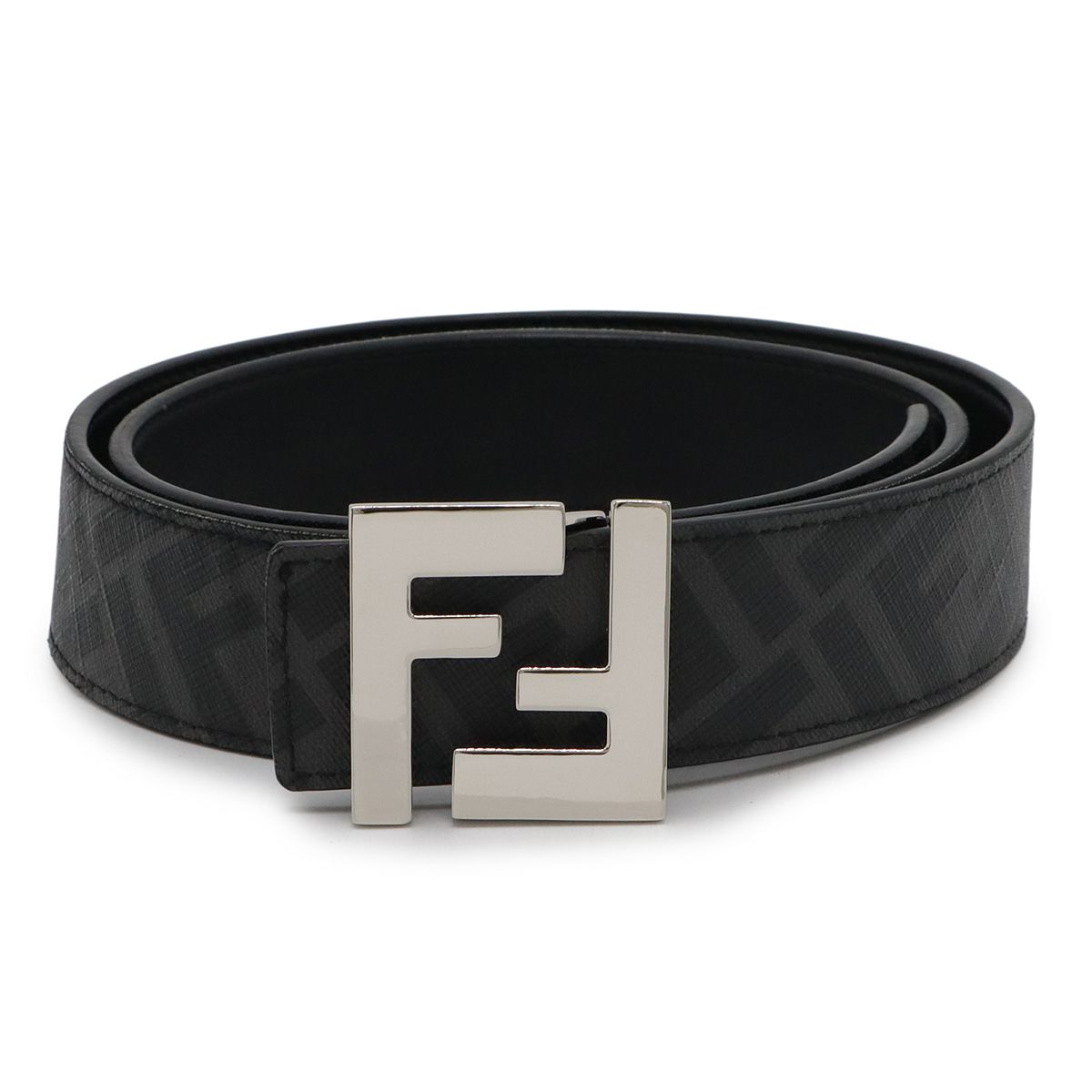 FENDI フェンディ FFスクエアベルト FFロゴ ズッカ柄 リバーシブル PVC