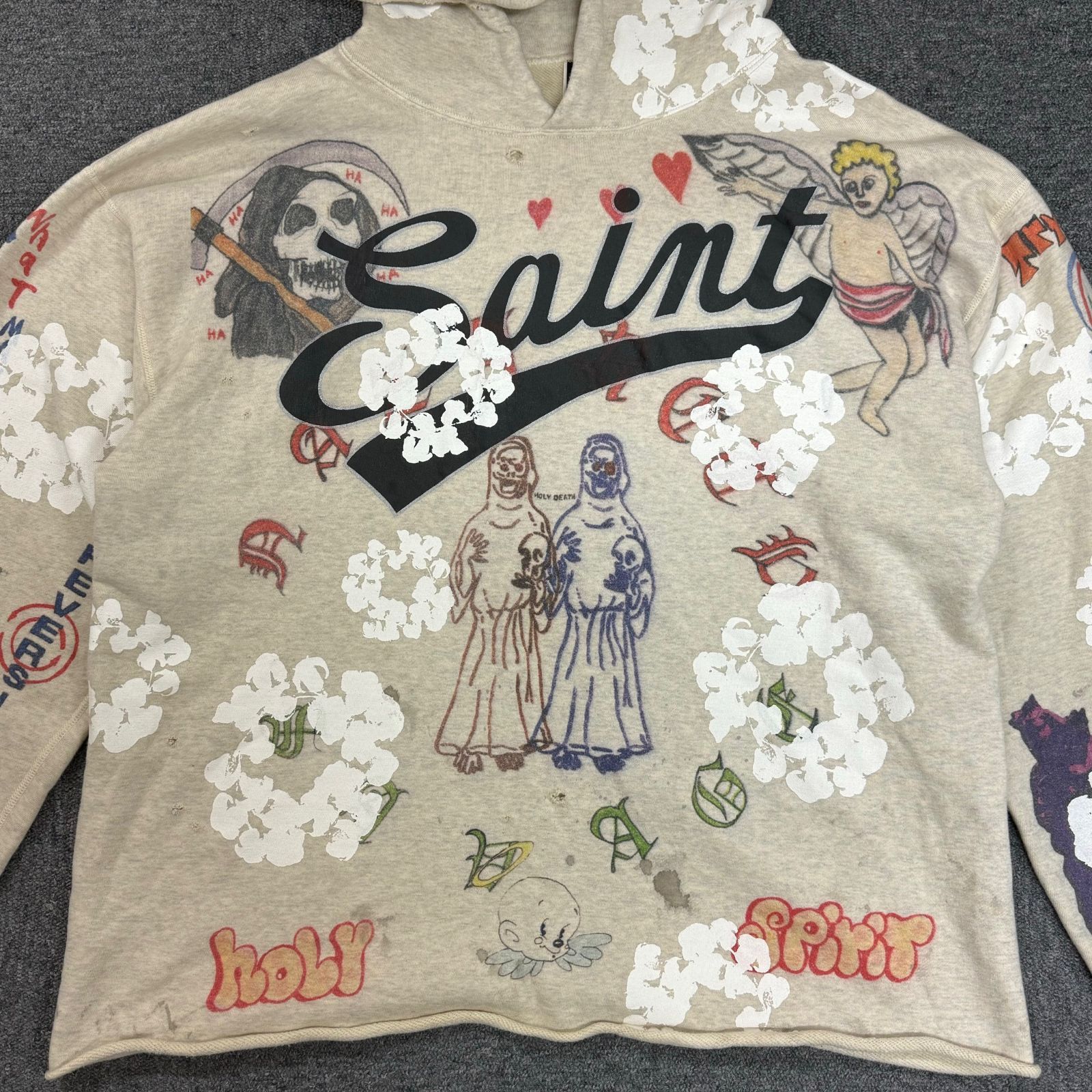 SAINT MICHAEL DENIM TEARS HOODIE SM-S22-0000-083 コラボ スウェット ...