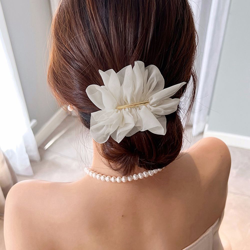 シフォンバレッタ レディース ヘアアレンジ おしゃれ ヘアアクセサリー