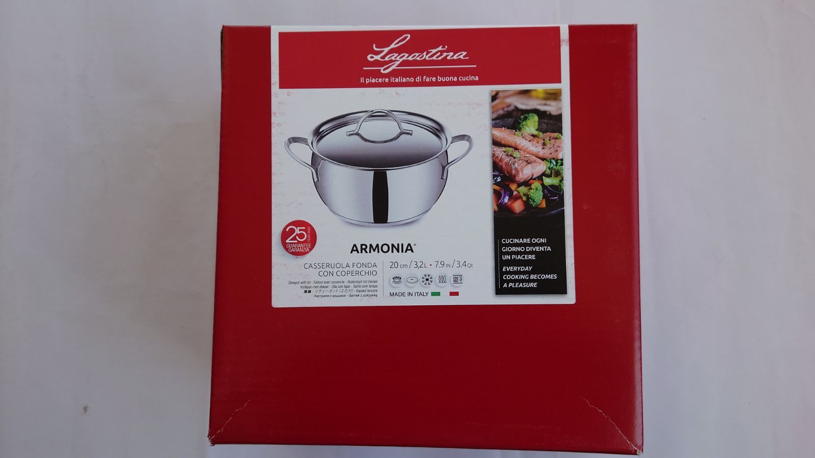 Lagostina Colino 22 Cm Armonia: Scolapasta In Acciaio Inox, Capiente E Durevole