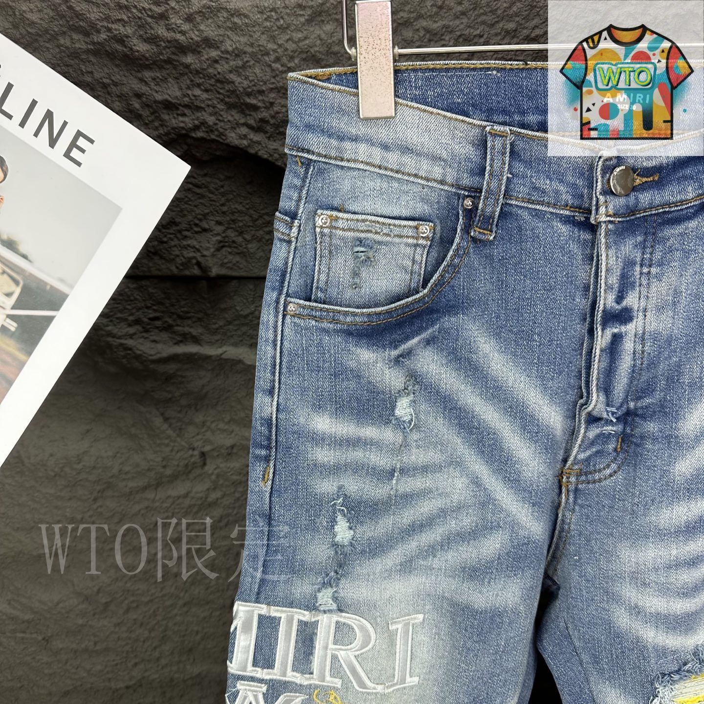 AMIRI トラベルパッチジーンズ 個性派デザインで魅せる一本 AMIRI トラベルパッチジーンズ 個性派デザインで魅せる一本