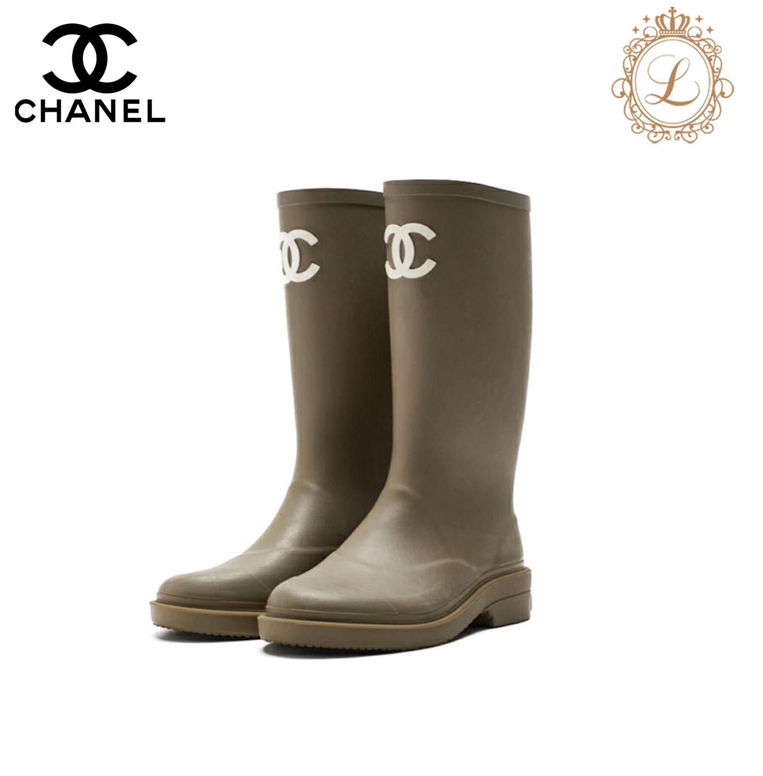 CHANEL／シャネル／デカココ／レインブーツ／36サイズ