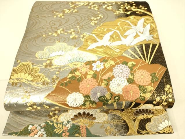 【訪問着】 鬘帯飛鶴扇面吉祥枝梅文・暈し染め・金彩・正絹❣️逸品✨No.1309 楽天市場】訪問着 セット 購入 ピンク紫ぼかし地吉祥花の丸 5点
