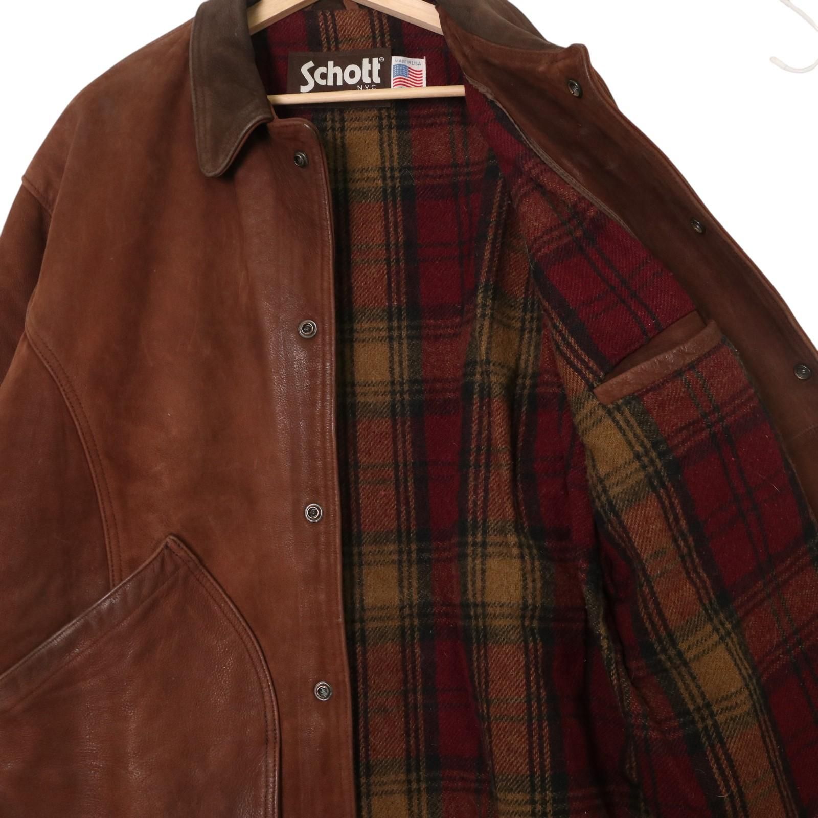 90年代 USA製 Schott ショット スエードレザージャケット