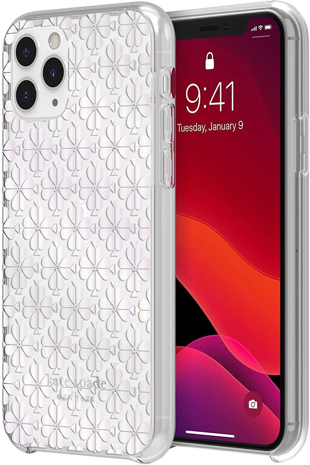 Kate spade ケイトスペード iPhone11 PRO スマートフォンケース クリア アイフォン11 PRO おしゃれ かわいい 花柄 スマホケース 並行輸入品