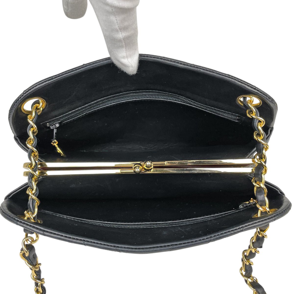シャネル CHANEL Vステッチ チェーン ショルダーバッグ ココマーク CC