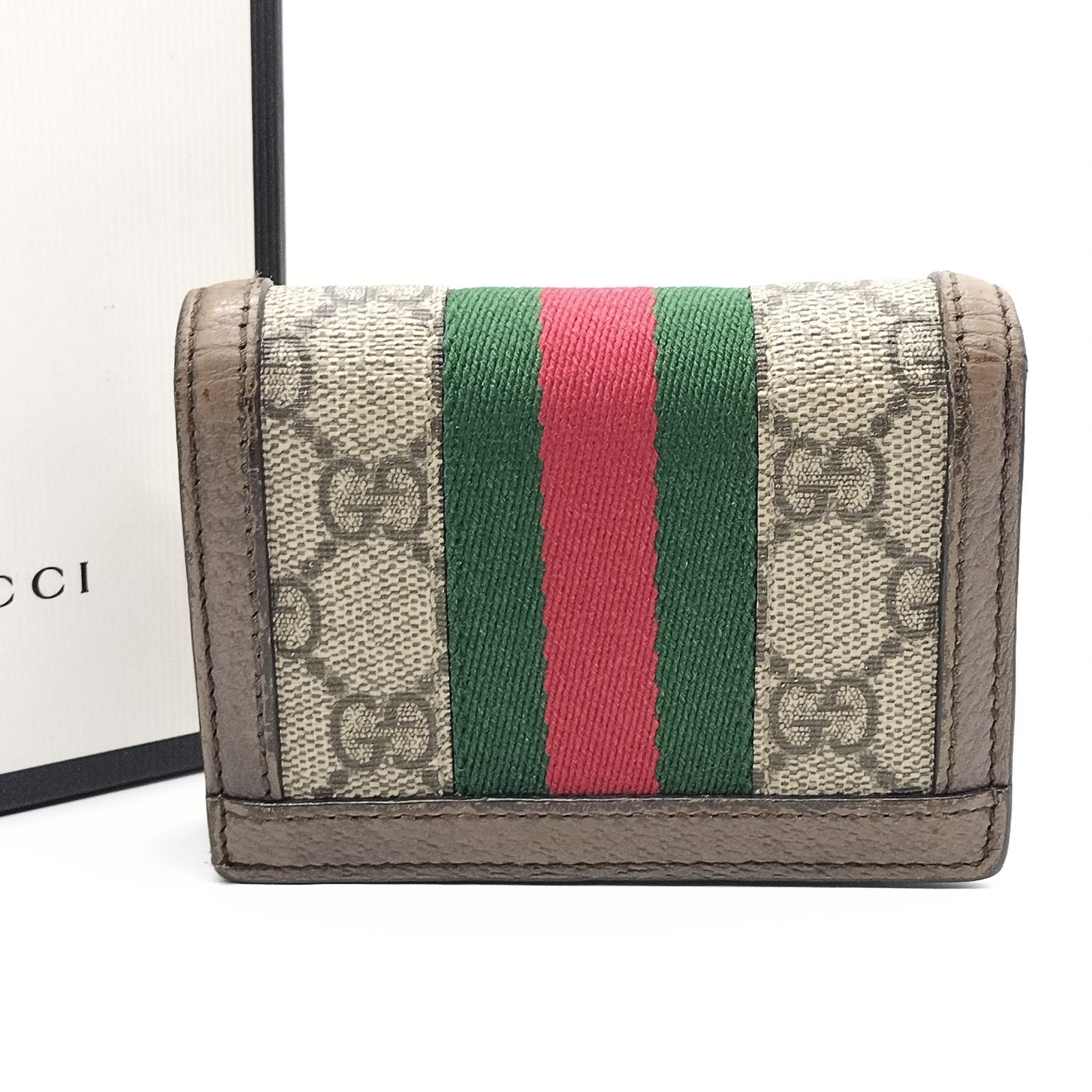 ✨美品✨グッチ オフィディア 財布 GGマーモント シェリーライン レザー 至高の調和✨時を超えた美】 GUCCI 二つ折り財布 オフィディア