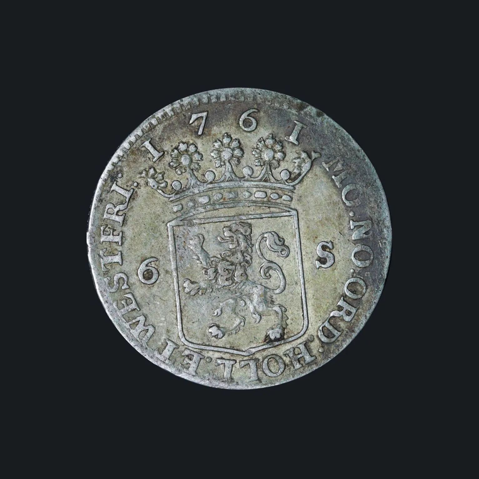 NETHERLANDS Zeeland ゼ―ラント 1751~93 Ducaton 1761 6Stuivers 銀貨