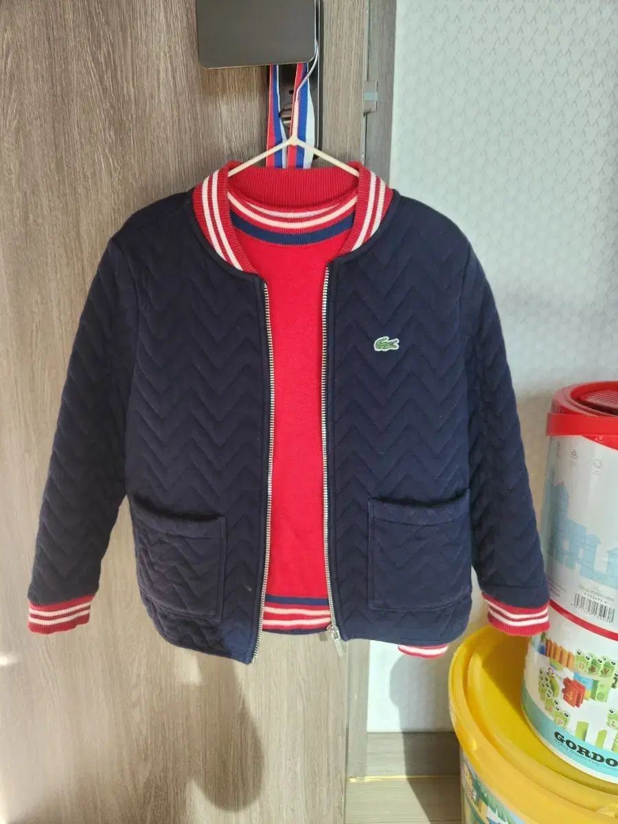 ラコステ ネイビー キルティング ジャケット116