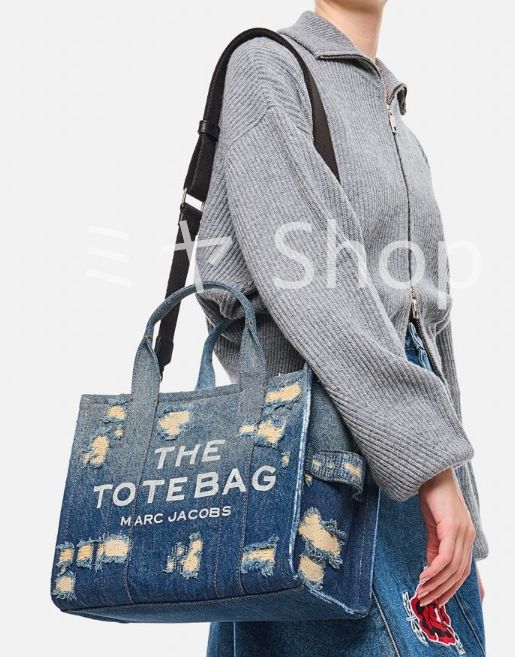 MarcJacobs♡リップ&リペアデニムミディアムトートバッグ マークジェイコブス リップ&リペアデニムミディアムトートバッグ