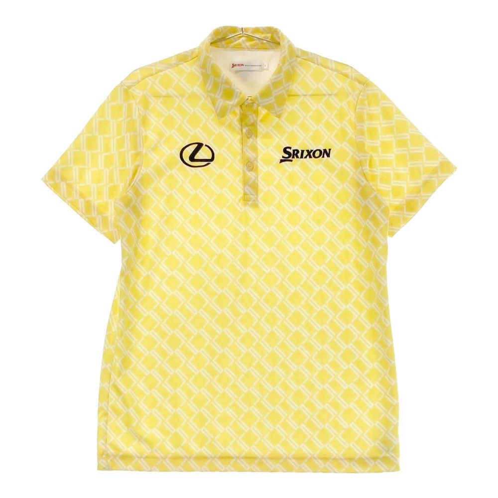 サイズ：L SRIXON スリクソン ×LEXUS 2023年モデル 半袖ポロシャツ 総柄 イエロー系 [240101336762]# ゴルフウェア メンズ ストスト