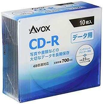 AVOX CD-R データ用 700MB 1-48倍速 10枚 スリムケース 2zzhgl6