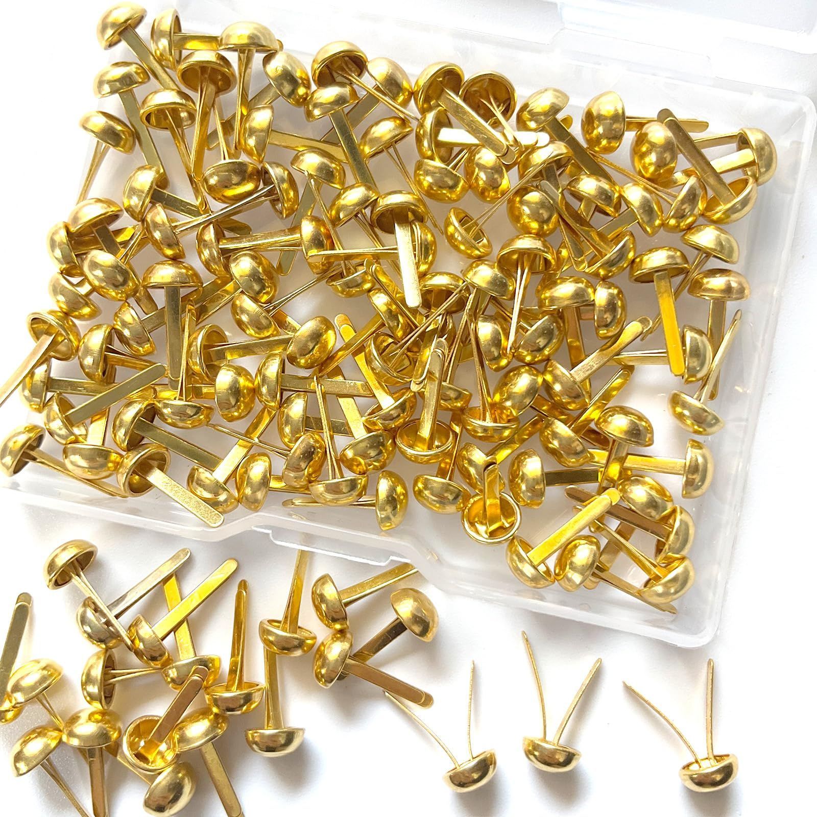 新着商品 ジャンクジャーナル 手帳デコ コラージュ素材 留め具 約120個 ６mm×10mm ハンドメイド素材 割ピン 割りピン ゴールド TANOKOX