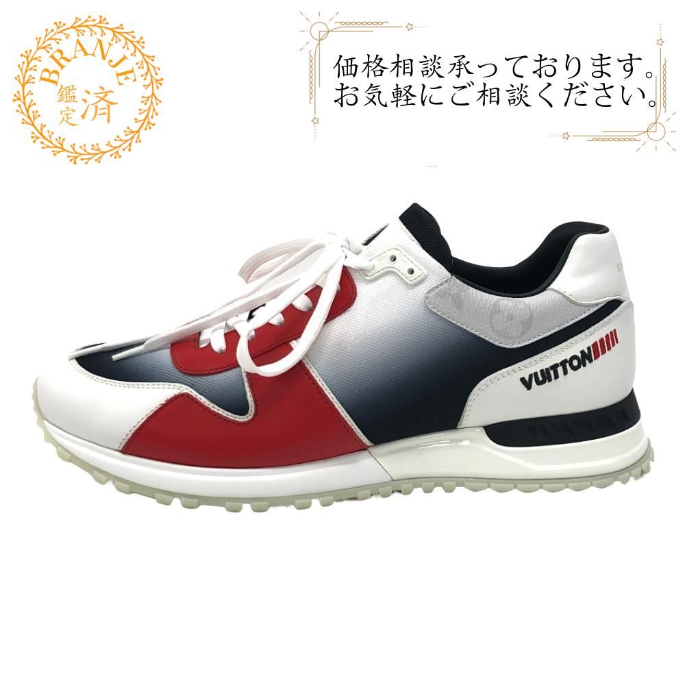 LOUIS VUITTON/ルイヴィトン ビトン GO1129 ランアウェイライン 19年 モノグラム レザー スニーカー レッド メンズ ブランド