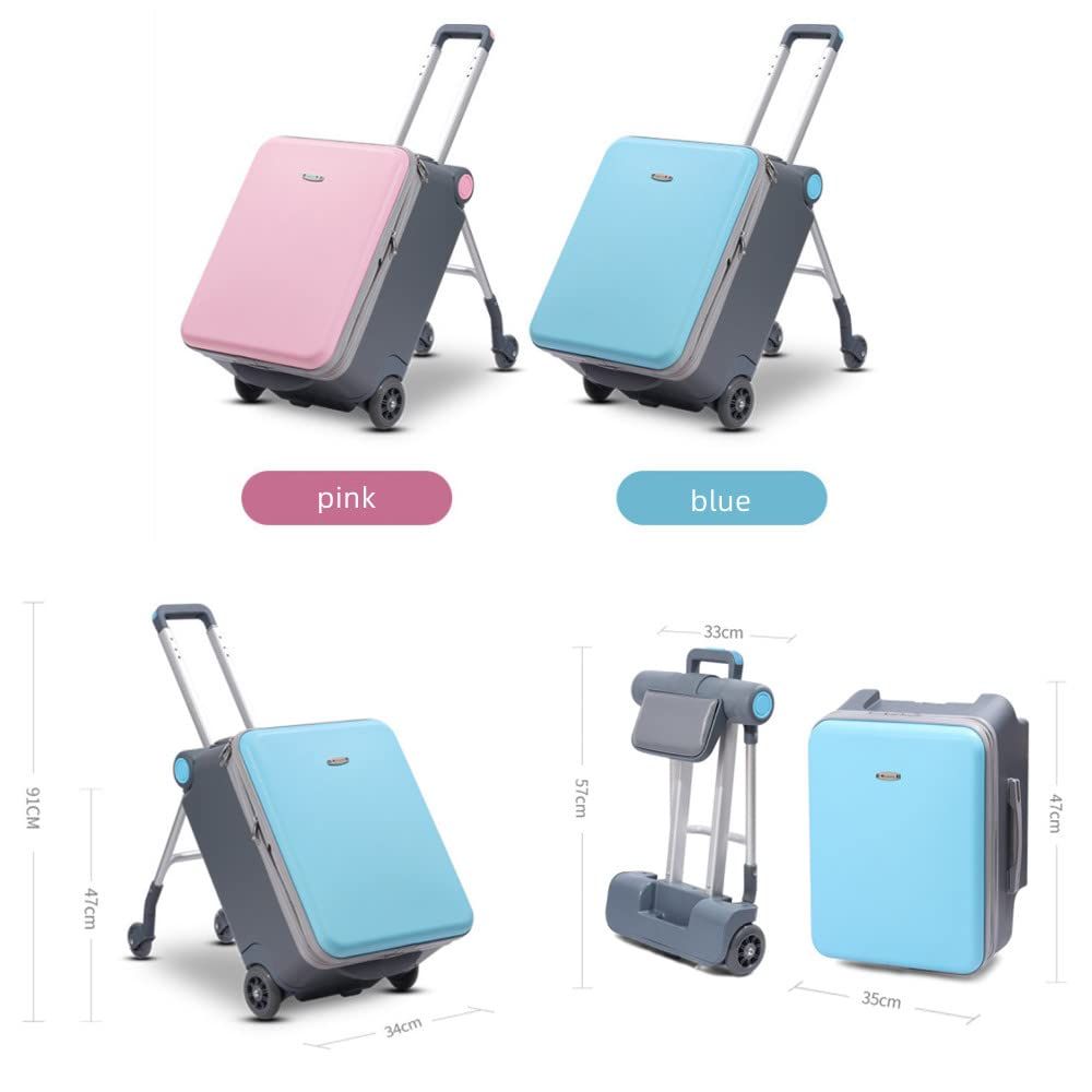 Dudode 子供用スーツケース乗れる キッズキャリーケース ラゲッジ キャリングケース 乗れ るトラベルケース 搭乗 子供用のカートとして利用できます 子供の遊び心に満足 旅行 遠足 帰省に便利 40L大容量 最大積載重量60kg 21インチ SKLAD-KIRPICHA_RU