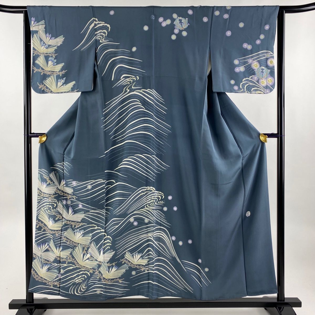 訪問着 身丈164.5cm 裄丈66cm 正絹 名品 【中古】（紬 身丈164.5cm 裄  
