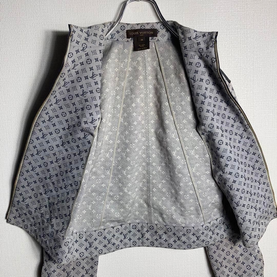 【正規品/鑑定済】LOUIS VUITTON ジャケット モノグラム 総柄 36 正規品/鑑定済】LOUIS VUITTON ジャケット モノグラム 総柄 36