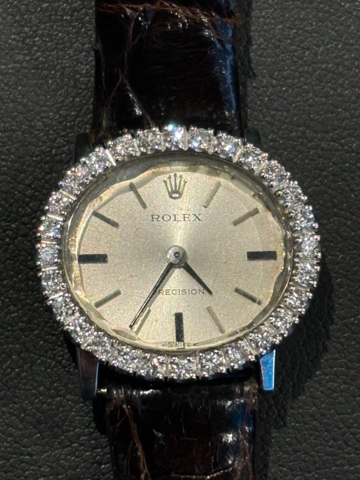 ロレックス ROLEX 2649 プレシジョン ダイヤベゼル Cal.1400 手巻き レディース