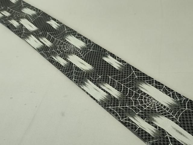 平和屋着物●男性　両面　角帯　蜘蛛の巣　変わり市松　未使用　DAAT7705ob 平和屋着物○男性 両面 角帯 蜘蛛の巣 変わり市松 未使用 DAAT7705ob