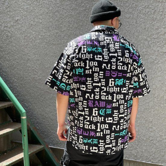 Lサイズ LEFLAH レフラー 6ight 2ack 1gainst open collar shirt