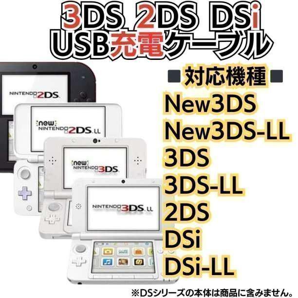 K］ 2本 ディーエス充電コード 3DS 2DS DSi DSLite USB コード