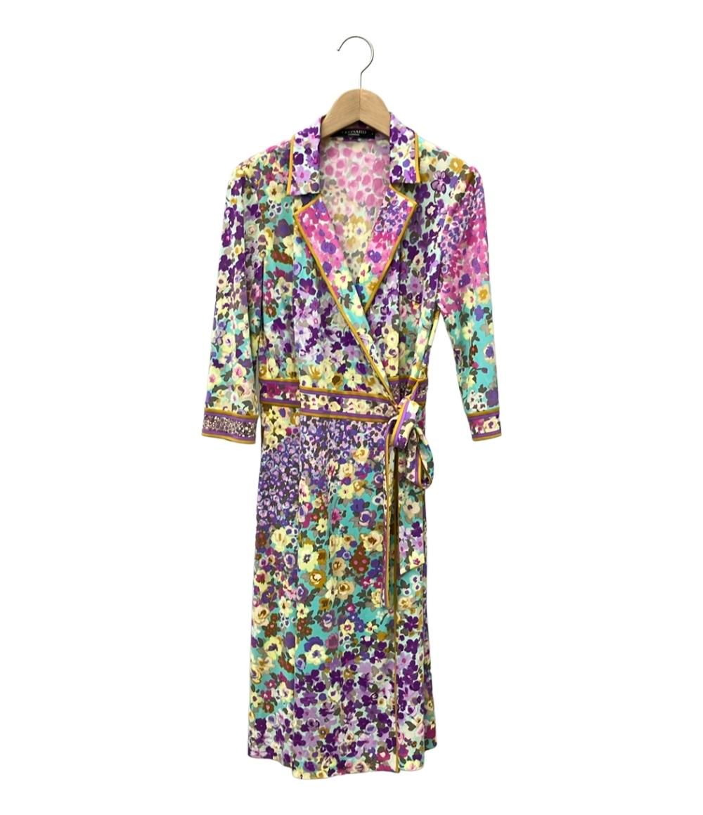 レオナール 半袖ワンピース 花柄 レディース SIZE 36 (XS