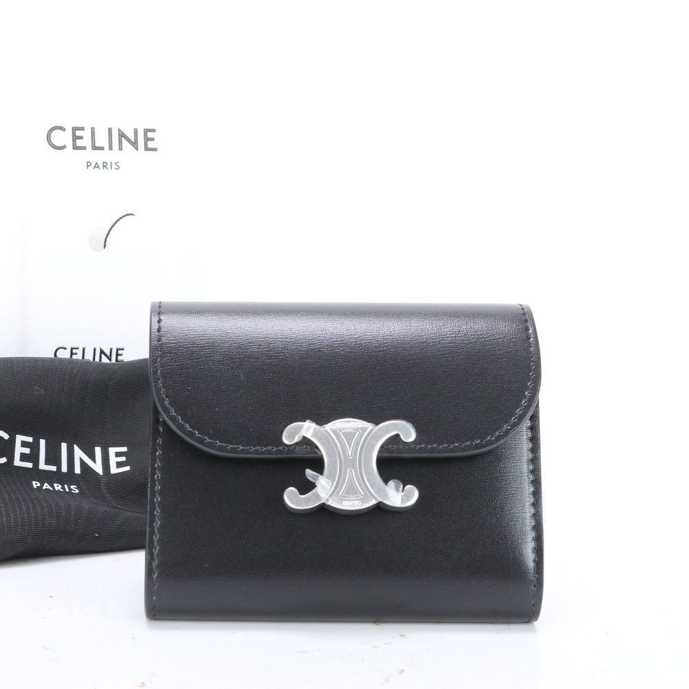 【極美品】セリーヌ レザー スモールトリフォールド 三つ折り財布 セリーヌ レザー スモールトリフォールド 三つ折り財布 ブランド 新品