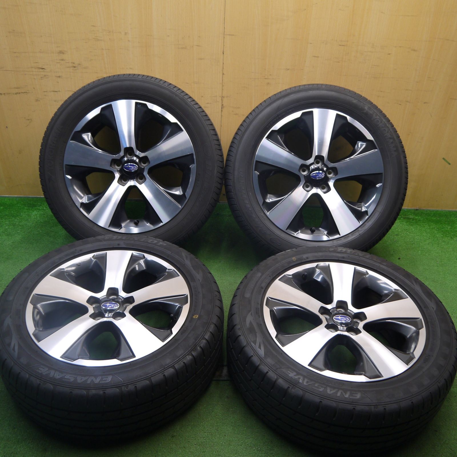 【交渉中】スバル純正ホイール17インチ+ エナセーブRV504 キレイ☆スバル XV 純正 225/55R17 ヨコハマ ブルーアース E70 E70JZ