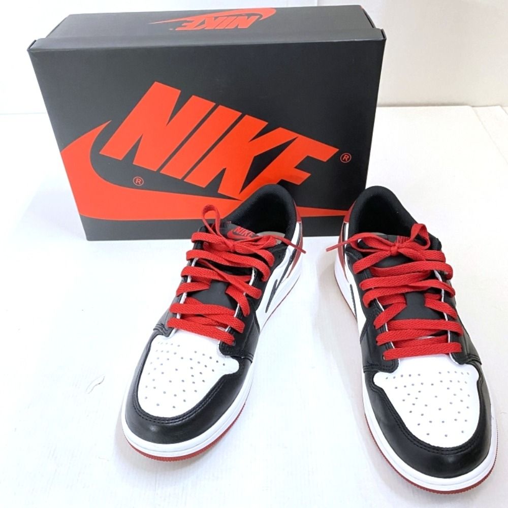 03w15710 【箱付き】 Nike Air Jordan 1 Retro Low OG Black Toe 