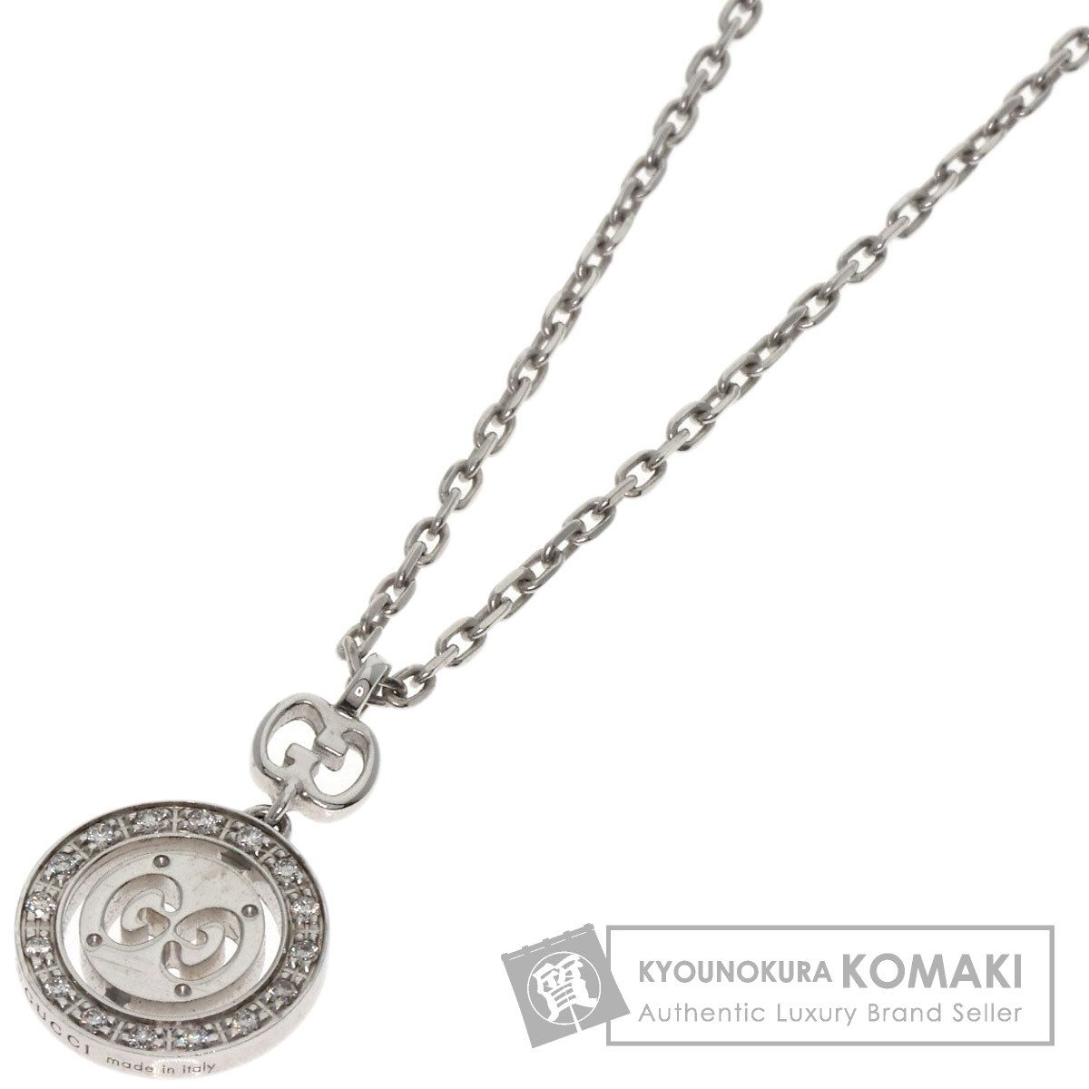 GUCCI グッチ アイコン トワール ダイヤモンド ネックレス K18WG レディース