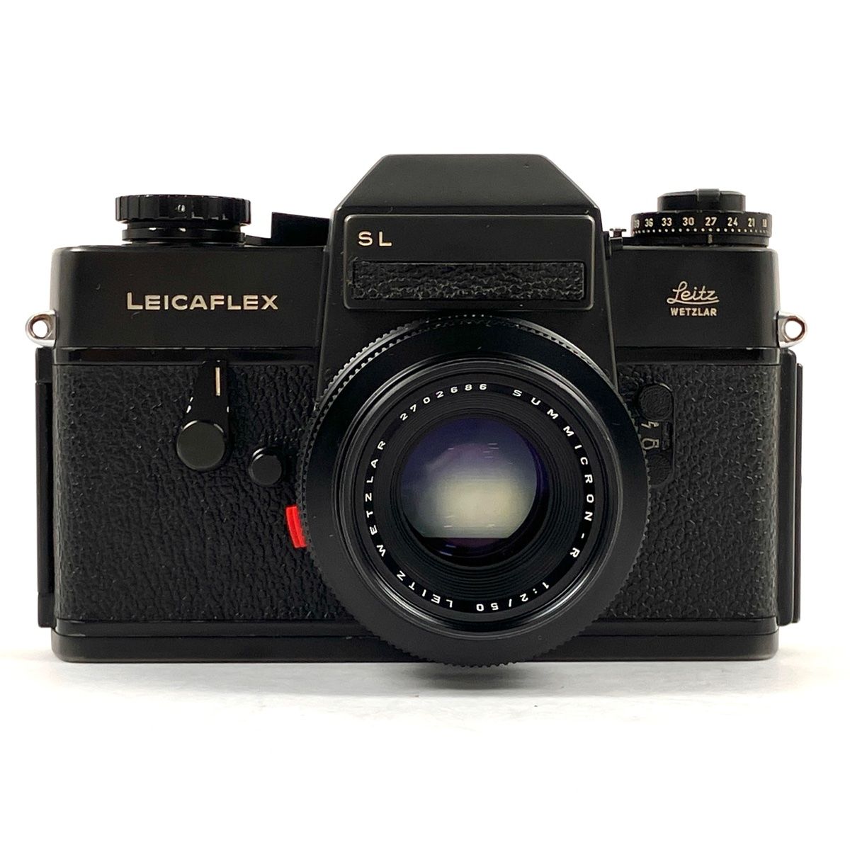 ライカ LEICA LEICAFLEX SL ブラック＋SUMMICRON-R 50mm F2 ズミクロン フィルム マニュアルフォーカス 一眼レフカメラ 【中古】