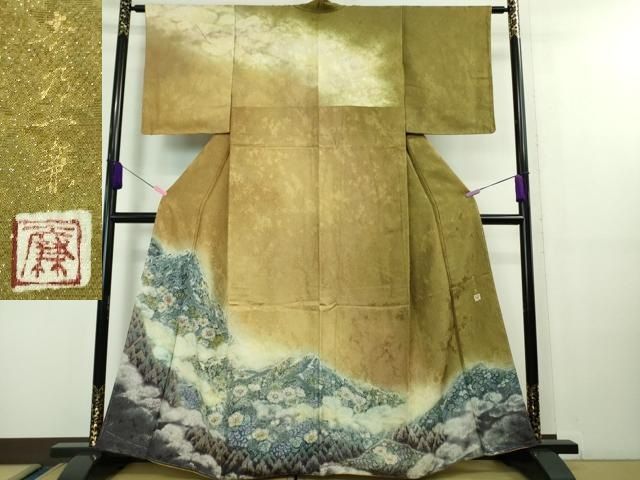 平和屋着物□極上 吉乃一廉 幻の辻が花 訪問着 暈し染め 金通し