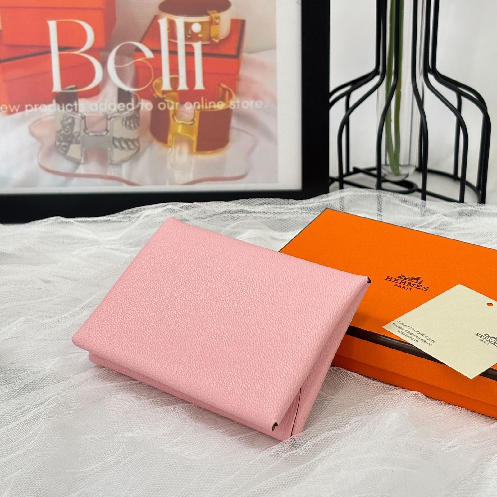 エルメス カードケース カルヴィ ローズサクラ 新品