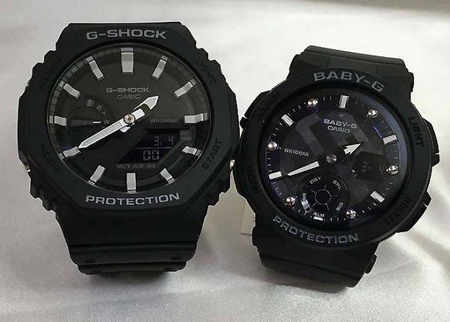 恋人たちのGショック ペアウオッチ G-SHOCK BABY-G  ペア腕時計 カシオ 2本セット アナデジ GA-2100-1AJF BGA-250-1AJF  ラッピング無料  手書きのメッセージカード 　クリスマス　誕生日 御祝い還暦 銀