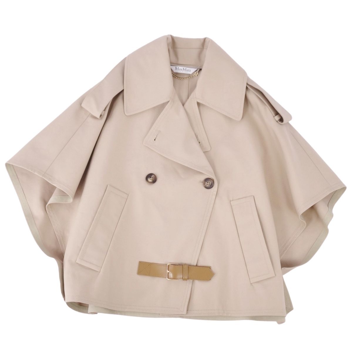 ご予約のお品⭐︎マックスマーラ　ケープポンチョ　スプリングコート　白タグ Max Mara マックスマーラ ポンチョ ケープ アウター コート FRED