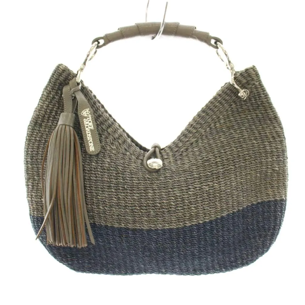 【美品】トフアンドロードストーン　籠バッグ　手提げ　肩掛け　大容量　フリンジ 美品】トフアンドロードストーン 籠バッグ 手提げ 肩掛け 大容量