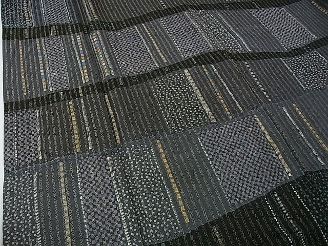 平和屋本店□極上 十日町 名門青柳高級ブランド 大喜百花 訪問着 雨縞