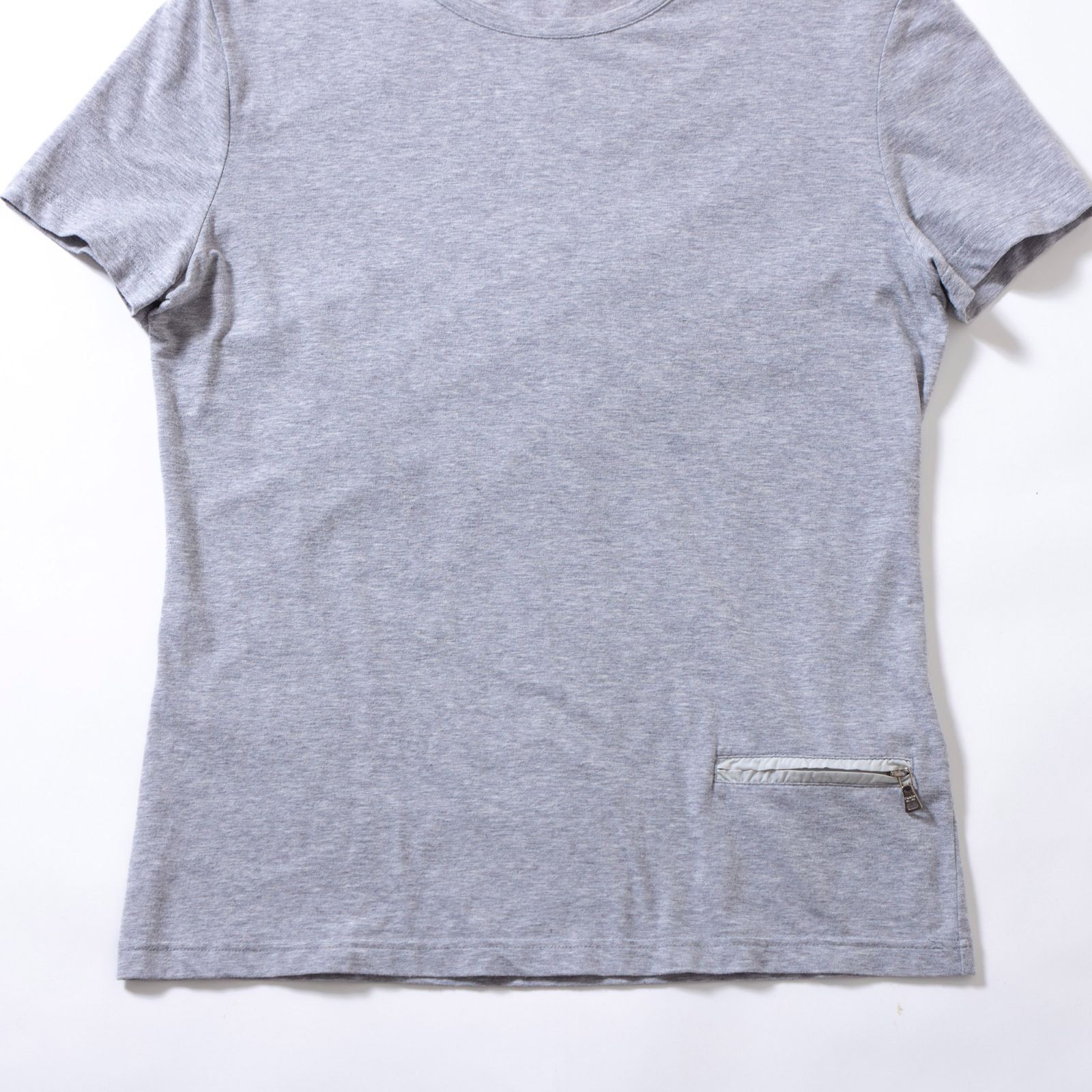 PRADA スポーツ　グレー コットン Tシャツ プラダ PRADA SPORT クルーネック Tシャツ ショートスリーブ