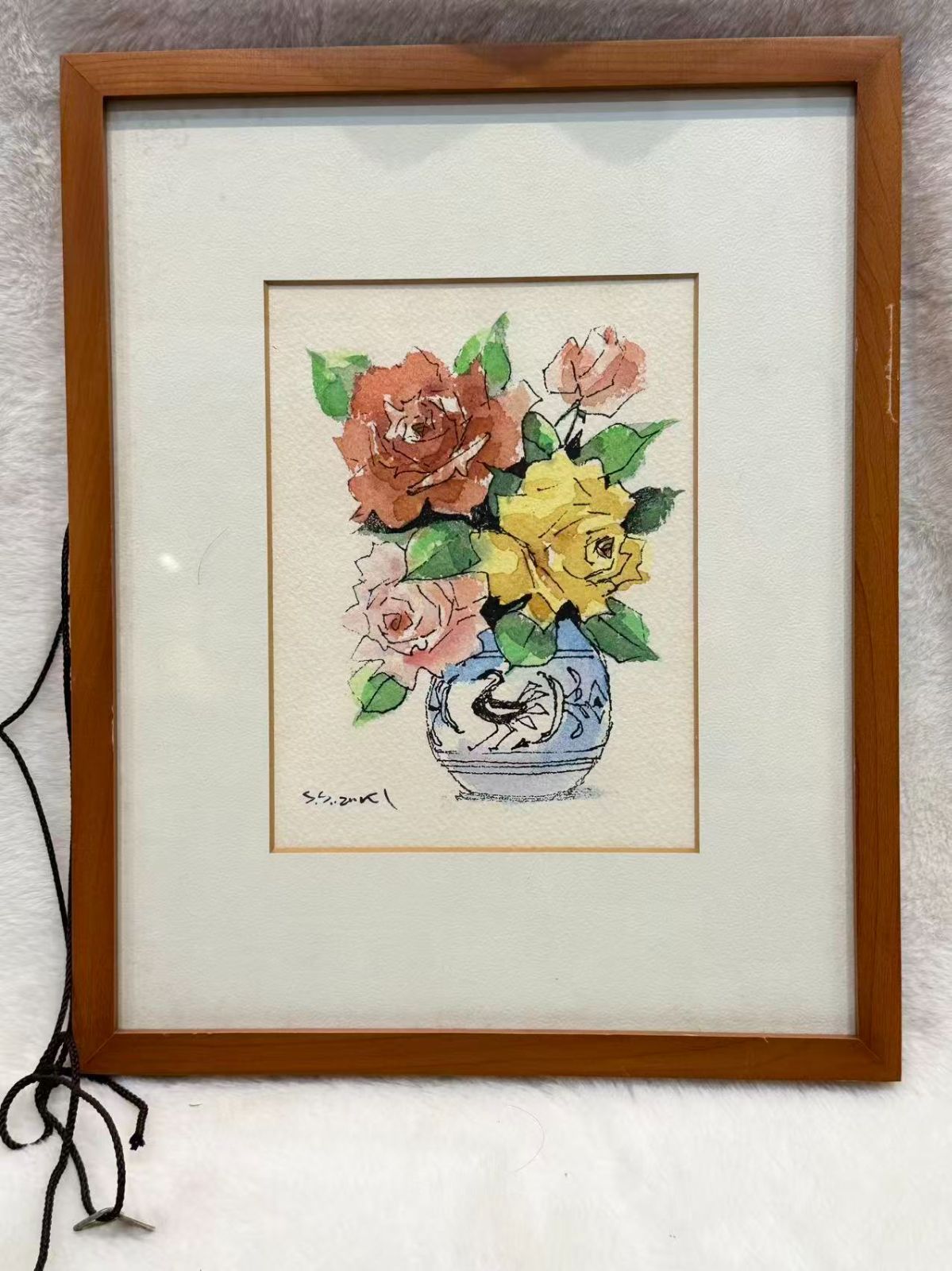 真作】【WISH】橋本不二子「夏の庭」ジクレー 直筆サイン 証明シール