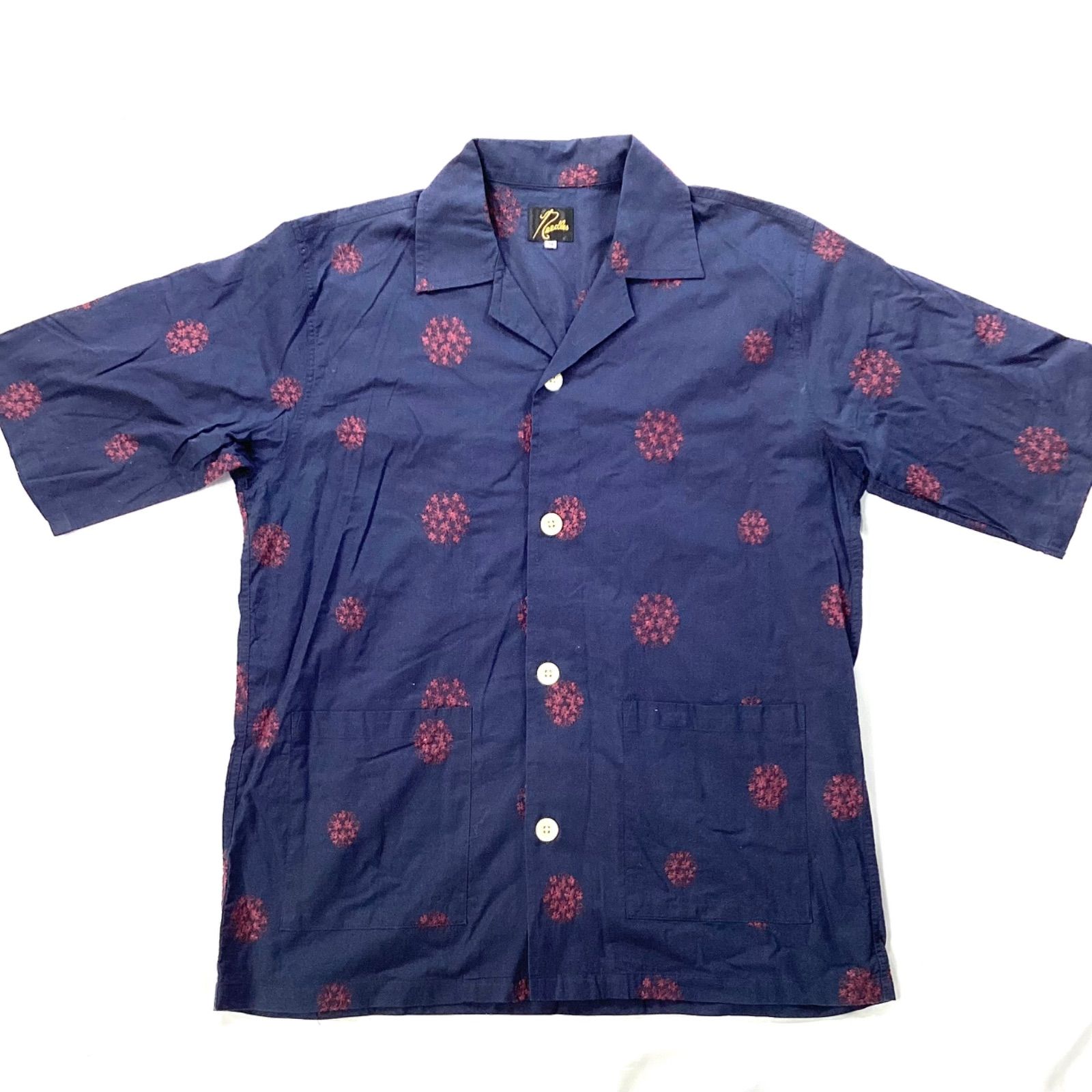 NEPENTHES（ネペンテス）シースルー　オープンカラーシャツ　ニードルス ニードルス(Needles) シースルー オープンカラー シアー シャツ