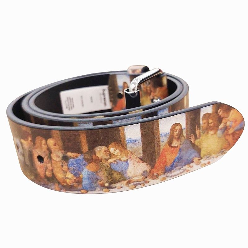 最後の晩餐　Supreme Last Supper Leather Belt M Supreme Last Supper Leather Belt Multicolor - SS25 - US