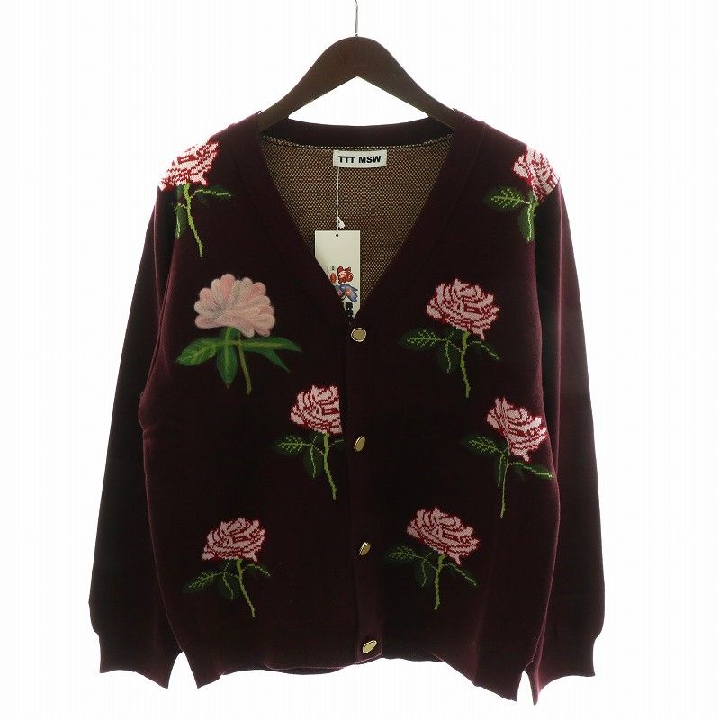 TTT MSW ティーモダンストリートウェア Rose Jacquard Knit Cardigan 