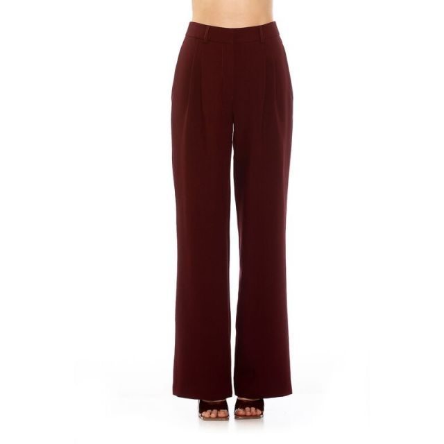 【送料無料】 アレクシアアドマー レディース カジュアルパンツ ボトムス Women's ALEXIA ADMOR Ellie Wide Leg Pleated Pants Red