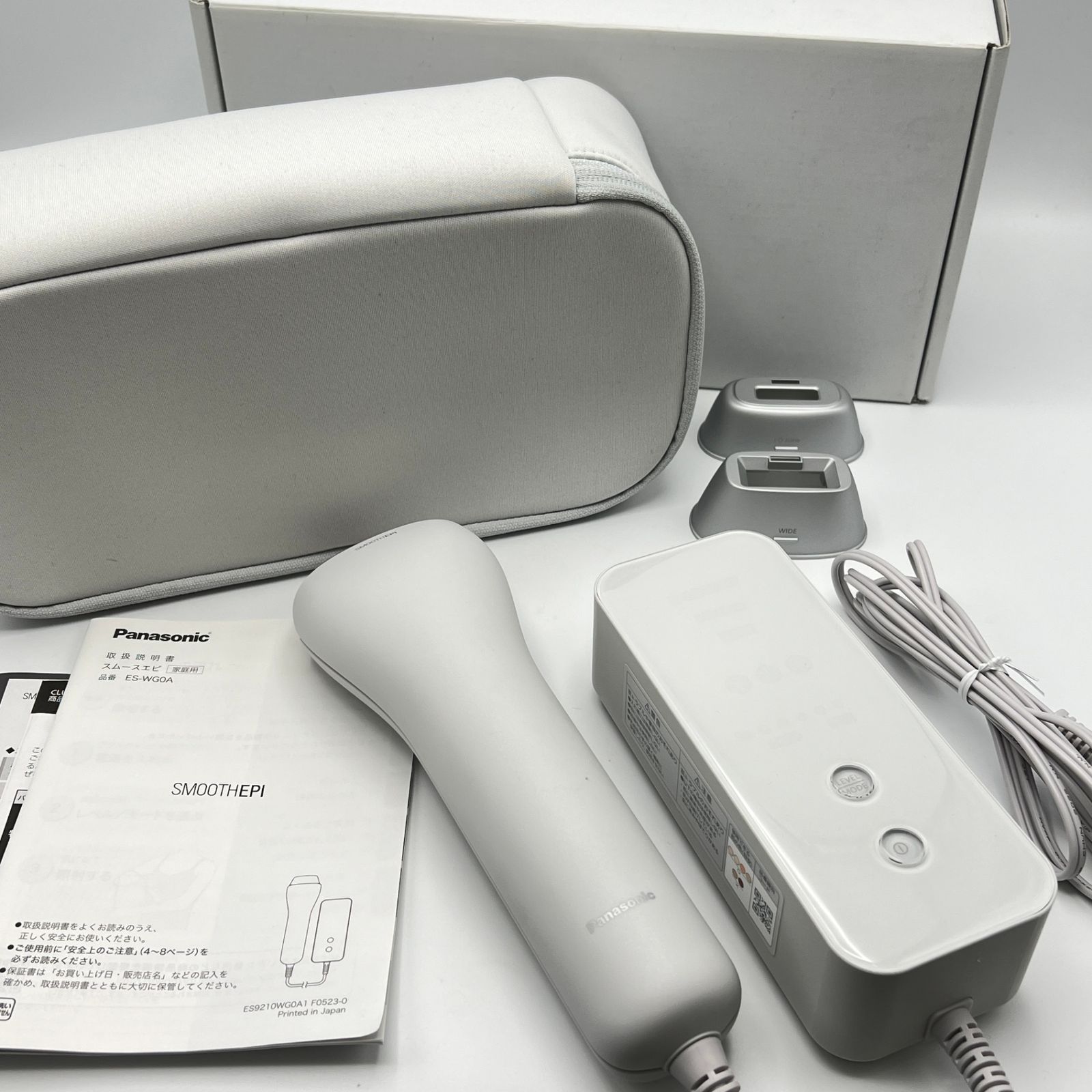 美品】パナソニック 光エステ スムースエピ ES-WG0A-H グレー 脱毛器