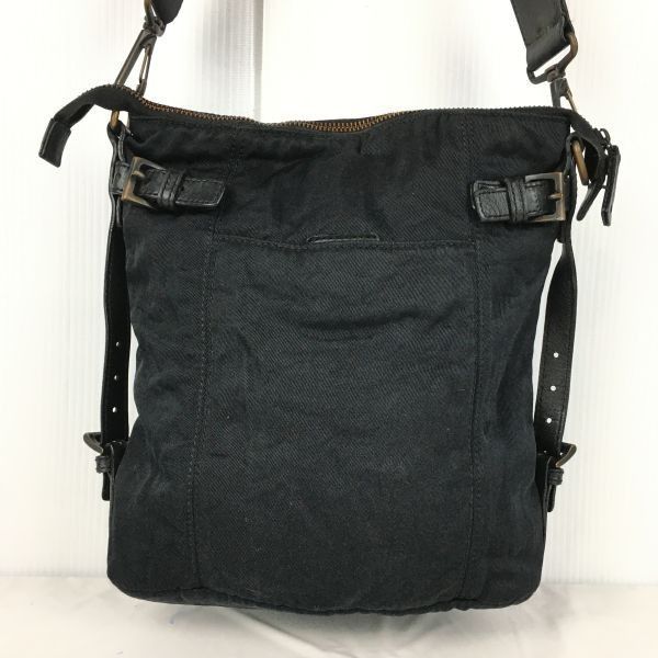 美品★エルメネジルド ゼニア ショルダーバッグ 黒ブラック メッセンジャー EZ BY ZEGNA/エルメネジルド ゼニア☆ショルダーバッグ【黒