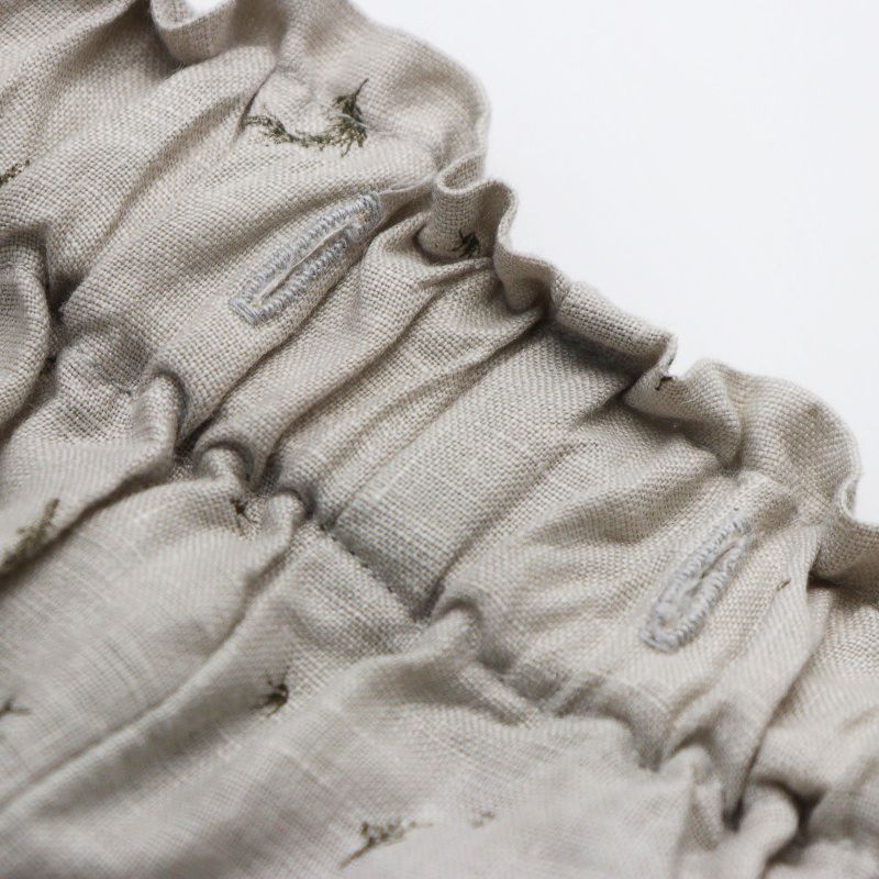 難あり ネストローブ nest Robe リネンフェザープリントイージーパンツ