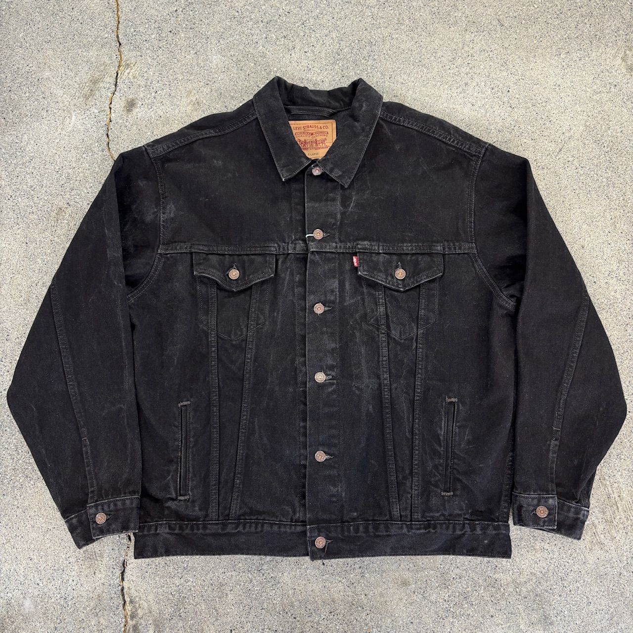 Levi's】97s 70507-4159 Black Denim Jacket Made in USA X-Large 