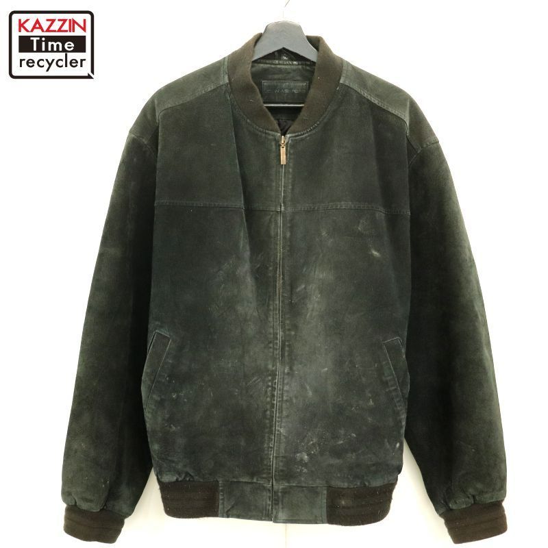 90s〜00s JOHN ASHFORD 本革 スウェード L レザージャケット 90s vintage JOHN ASHFORD 無地 フェイクスウェード レザージャケット