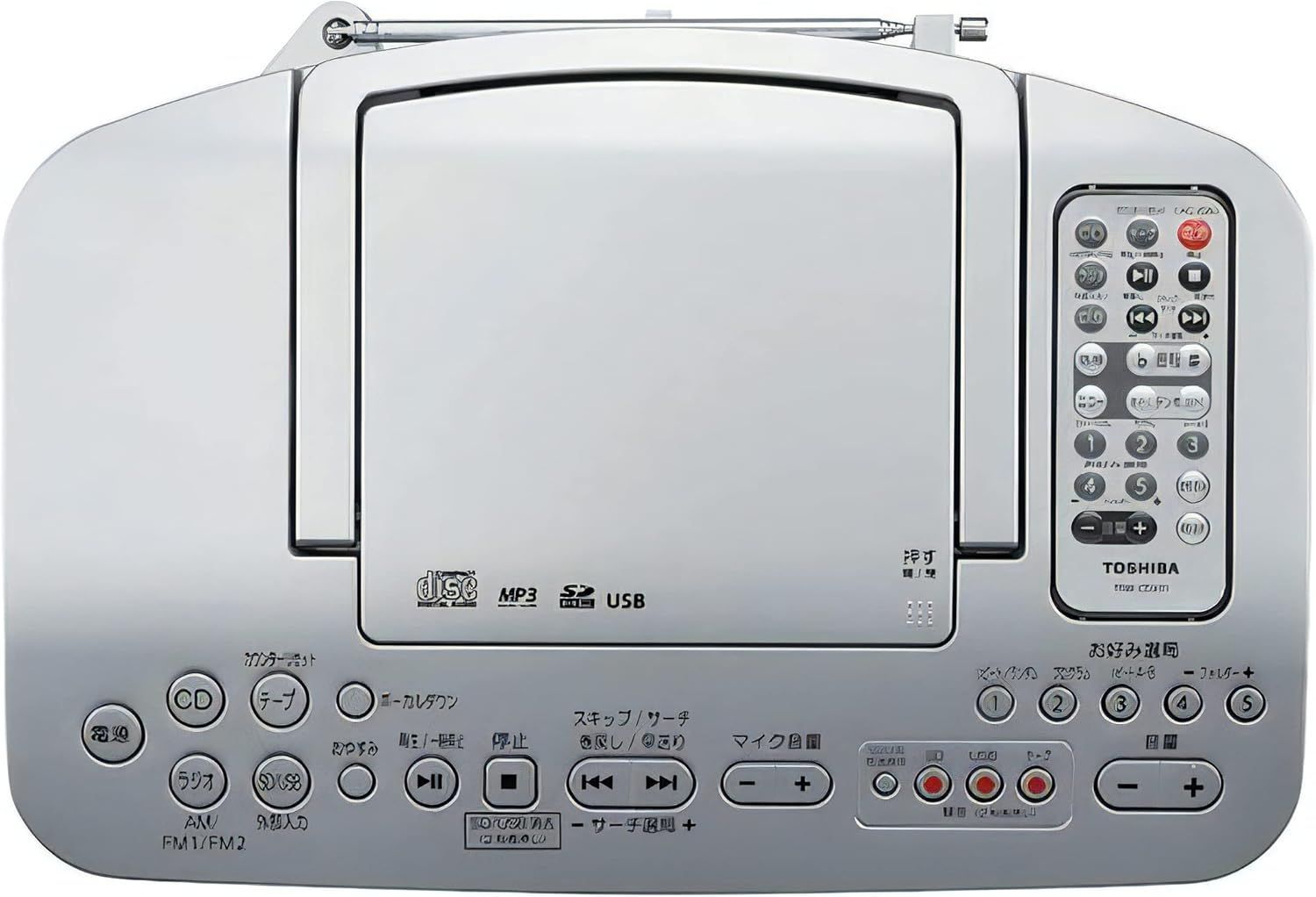 展示品 東芝 SD USB CDラジカセ シルバー リモコン付 TY-CDX91 東芝(TOSHIBA) SD/USB/CDラジカセ シルバー リモコン付き TY-CDX91